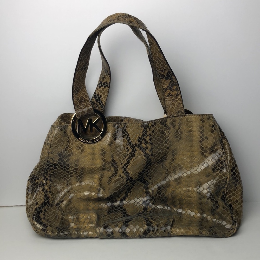 Michael Kors Fulton Snake Shoulder Bag